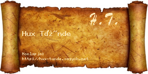 Hux Tünde névjegykártya