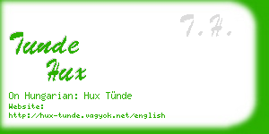 tunde hux business card